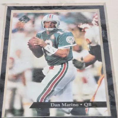 LOT 104: Limited Edition Dan Marino "Back in Stride" Sports Collectible Matted Collage, Oversized Collector Cards from the...