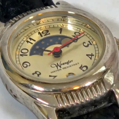 LOT 98: Vintage Stainless Steel Victorinox Swiss Army Quartz Wristwatch and Wrangler Quartz Wristwatch