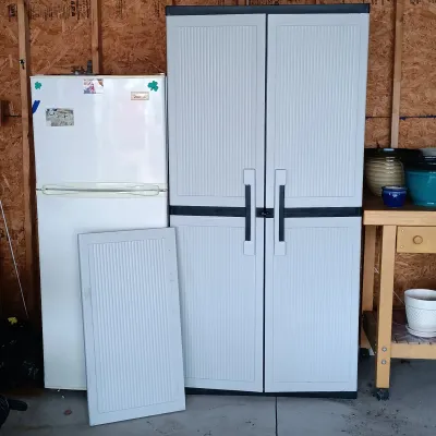 LOT 130: Garage Finds - Keter XL Utility Cabinet