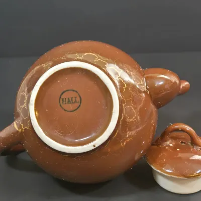 LOT 49: Vintage Sarma Studios Teapot and 2 Hall China Teapots