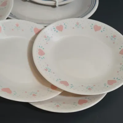 LOT 33: Vintage Corelle Tableware in "Forever Yours" and "Country Violets" Patterns