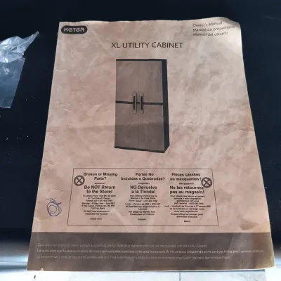 LOT 130: Garage Finds - Keter XL Utility Cabinet