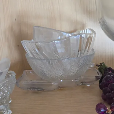 LOT 101: Kitchen Cabinet Lot Including Wine Glasses, Trifle Bowl, and More