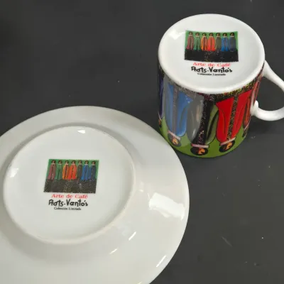 LOT 88: Limited-edition "Arte de Café" Tableware and Espresso Set Featuring the Artwork of Antonio Prats-Ventós/ with Original...