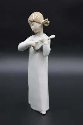 Lladró Girl with Candle Porcelain Figurine