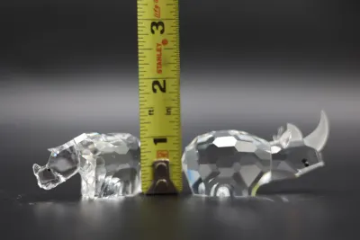 Swarovski Crystal Rhinoceros Figurines