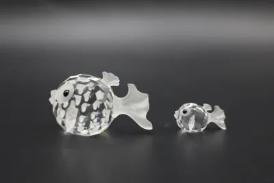 Swarovski Crystal South Sea Blowfish Figurines – Pair