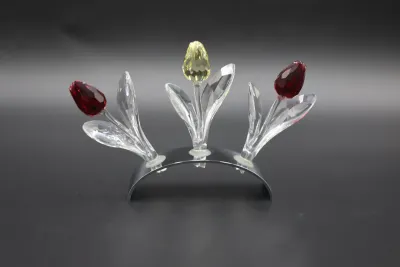 Swarovski Crystal SCS Tulip Trio with Display Stand