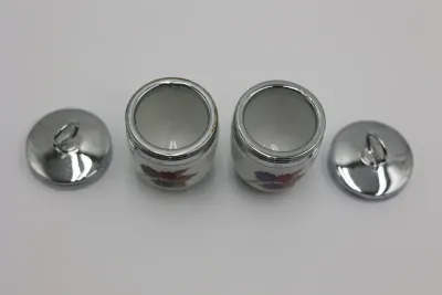 Pair of Royal Worcester Evesham Porcelain Egg Coddlers