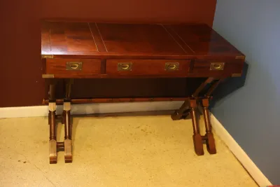 Bombay Company Campaign-Style Writing Desk with Brass Hardware