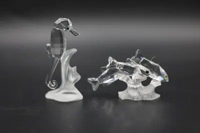 Swarovski Crystal Aquatic Worlds Seahorse & School of Fish Figurines
