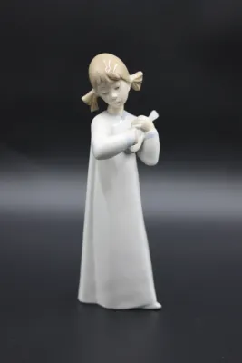 Lladró Girl with Candle Porcelain Figurine
