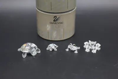 Swarovski Crystal Turtle & Frog Figurines
