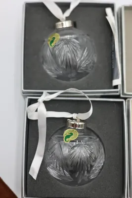 Waterford Crystal Cut Ball Christmas Ornaments