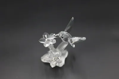 Swarovski Crystal Hummingbird with Flowers Figurine