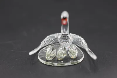 Swarovski Crystal Swan Family with Three Cygnets