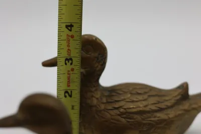 Pair of Vintage Korean Brass Duck Figurines