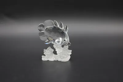 Swarovski Crystal Butterfly Fish on Frosted Coral