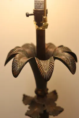 Traditional Ornate Metal Torchiere Floor Lamp