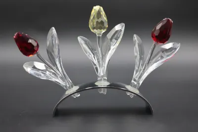 Swarovski Crystal SCS Tulip Trio with Display Stand