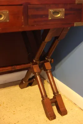 Bombay Company Campaign-Style Writing Desk with Brass Hardware