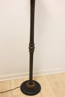 Traditional Ornate Metal Torchiere Floor Lamp