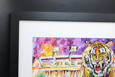 Becky Fos LSU Mike the Tiger & Tiger Stadium Framed Print