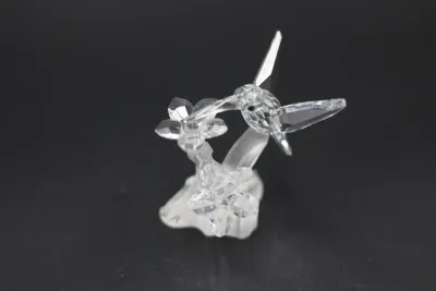 Swarovski Crystal Hummingbird with Flowers Figurine