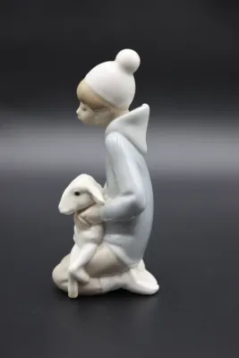 Lladró Shepherd Boy with Lamb Porcelain Figurine