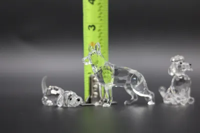 Swarovski Crystal Dog Figurines – German Shepherd, Poodle & Puppy