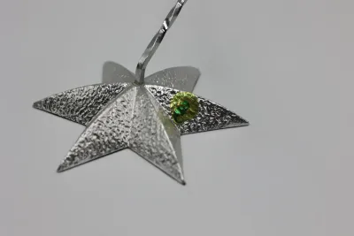 Waterford Crystal Fleur-de-Lis Ornament with Waterford Star Display Stand