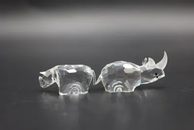 Swarovski Crystal Rhinoceros Figurines