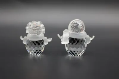 Swarovski Crystal Snowman & Snow Woman Figurines