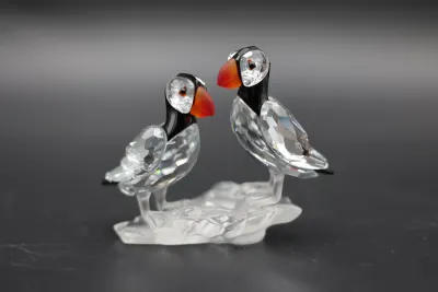 Swarovski Crystal Puffins Bird Figurine