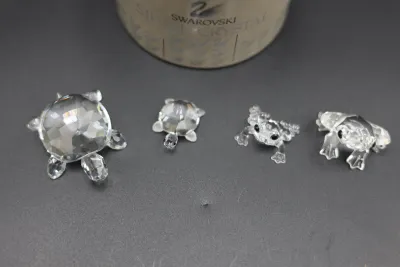 Swarovski Crystal Turtle & Frog Figurines