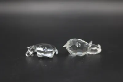 Swarovski Crystal Rhinoceros Figurines