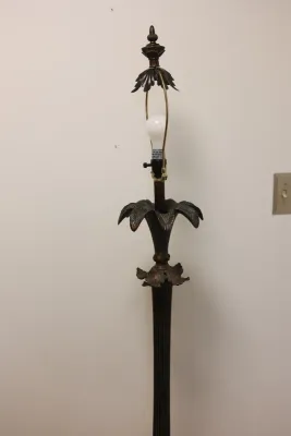 Traditional Ornate Metal Torchiere Floor Lamp