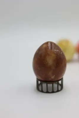 Polished Natural Stone Decorative Eggs – Lot of 8