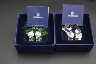 Swarovski Crystal Little Companions Crocodile & Camel with Boxes