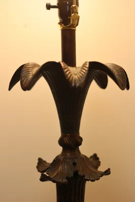 Traditional Ornate Metal Torchiere Floor Lamp
