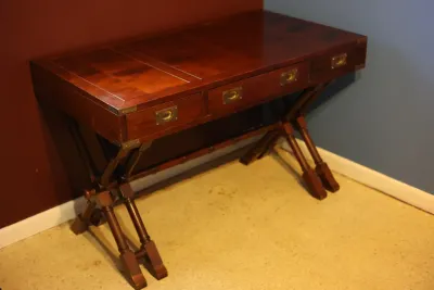 Bombay Company Campaign-Style Writing Desk with Brass Hardware