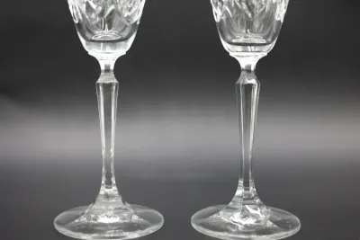 Pair of Cut Crystal Champagne Flutes