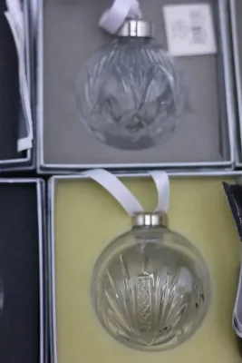 Waterford Crystal Cut Ball Christmas Ornaments