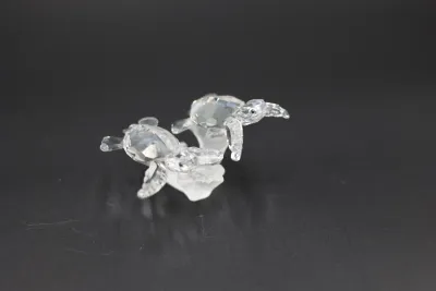 Swarovski Crystal Baby Sea Turtles on Coral