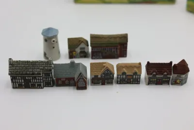2 Wade Whimsey-on-Why Porcelain Miniature Village Sets – One Factory Sealed