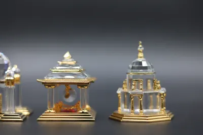 Swarovski Crystal Memories Journeys Architectural Figurines – Set of 4 with Boxes