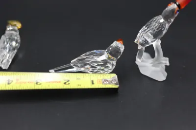 Swarovski Crystal Feathered Beauties Tropical Bird Figurines – Set of 3