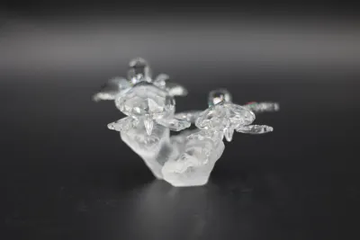 Swarovski Crystal Baby Sea Turtles on Coral