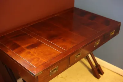 Bombay Company Campaign-Style Writing Desk with Brass Hardware