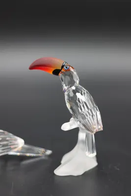 Swarovski Crystal Feathered Beauties Tropical Bird Figurines – Set of 3